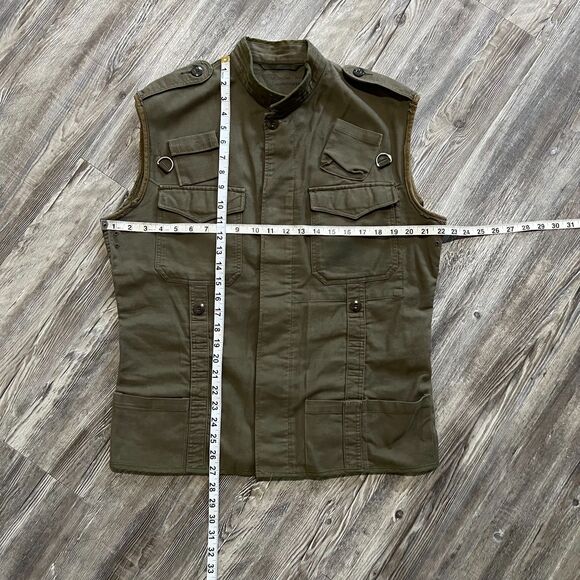Vintage German Military Olive Field Vest L - Picture 4 of 5